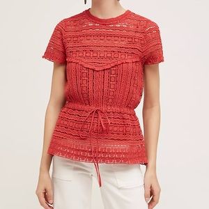 Anthropologie Carolina K Berenice Linen Blouse Top Size M Boho